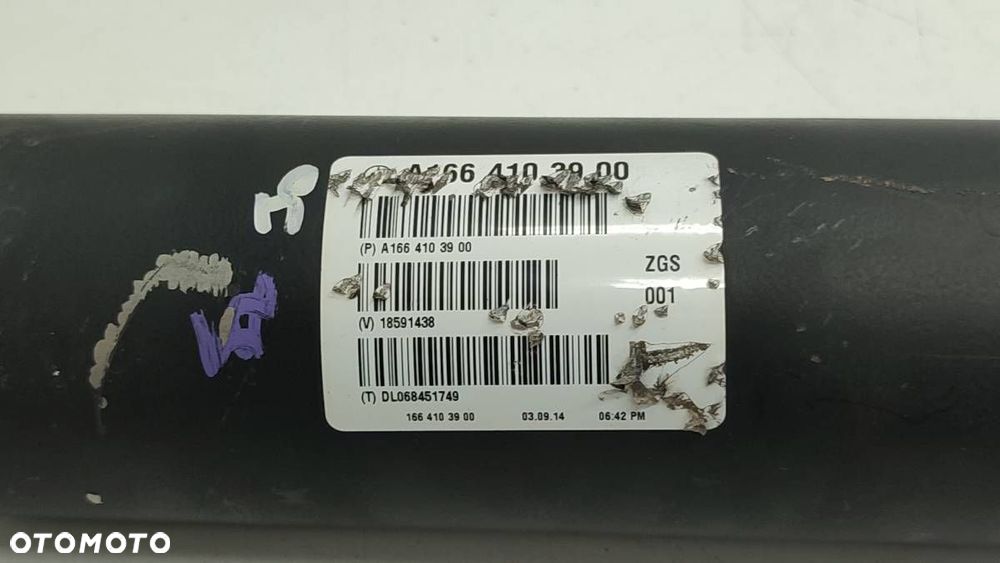 WAŁ NAPĘDOWY TYŁ TYLNY MERCEDES W166 ML 3.0 D A1664103900 - 6