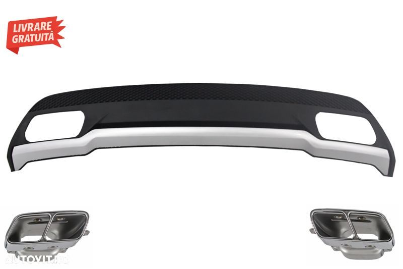 Difuzor Bara Spate cu Ornamente toba si Grila Centrala Panamericana Mercedes A-Cla- livrare gratuita - 2