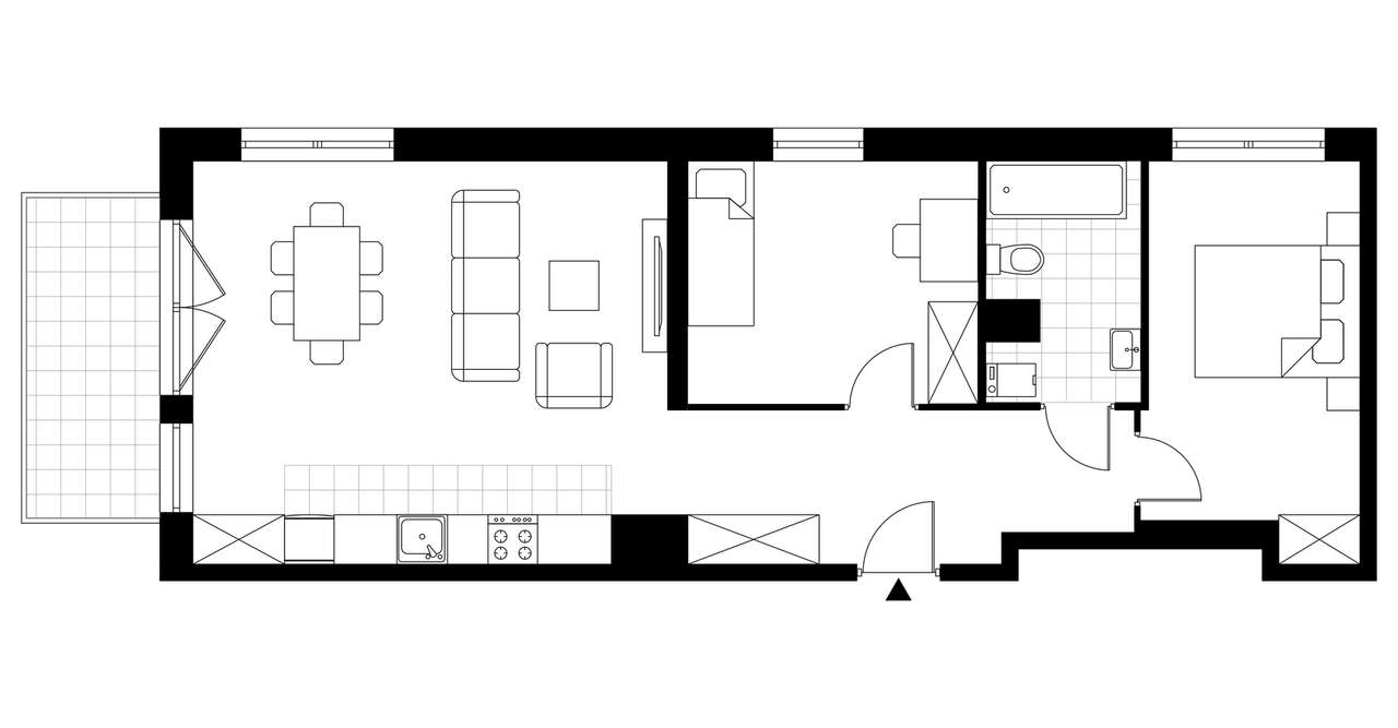 3-pokojowe mieszkanie 62m2 + balkon - Pełny obrazek: 3/12