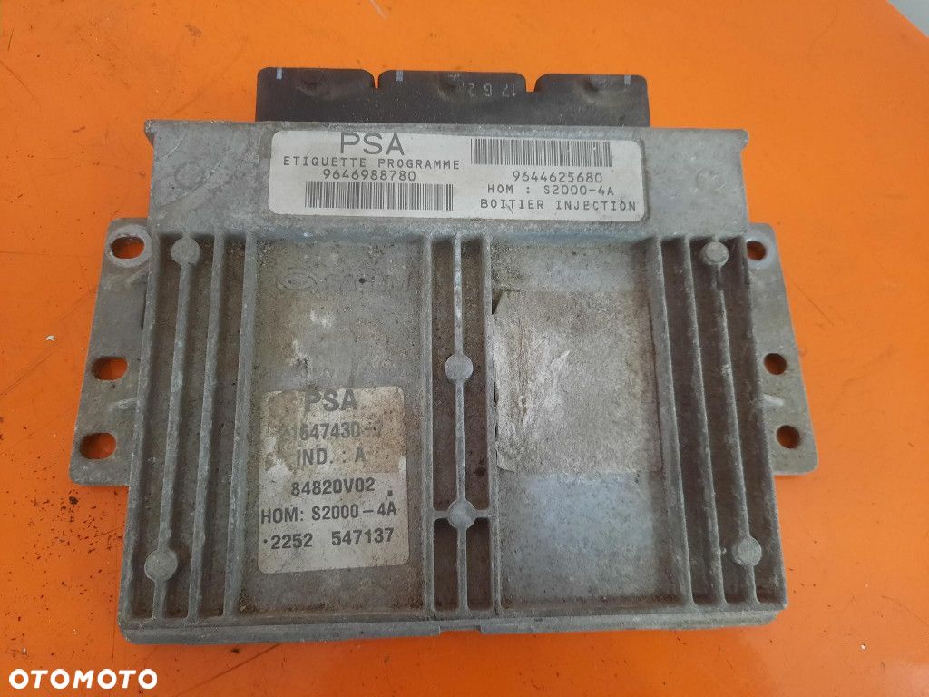 PEUGEOT 206 98-09 KOMPUTER STEROWNIK SILNIKA 9644625680 - 1