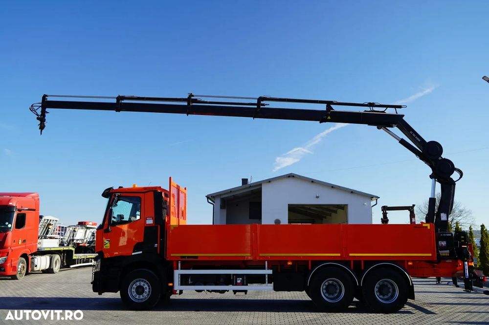 Renault C 430 / 6x4 / LIVRARE 6.7 M + CUPTOR HIAB 166 ES-4 / EXTENSIE 12.5 M / RADIOCOMANDĂ / FURCĂ / ROTATOARE - 4