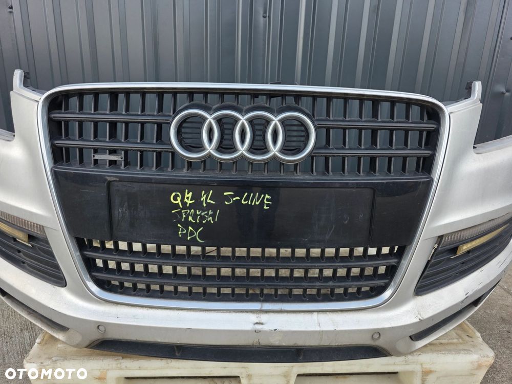 ZDERZAK PRZÓD AUDI Q7 4L S LINE SPRYSKI PDC KOMPLETNY ORYGINAŁ ! - 4