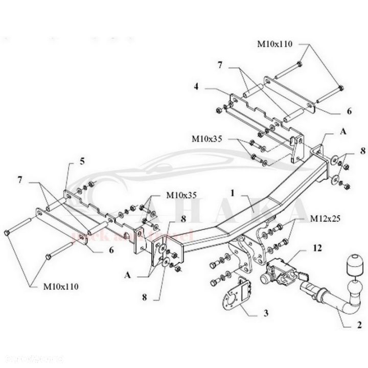 Hak Holowniczy Automat Do Ford Mondeo Sedan, Hatchback 1996-2000 - 3