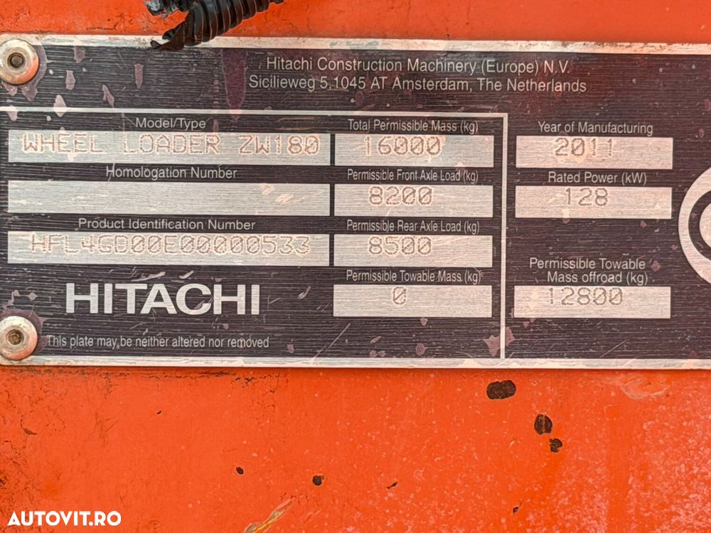 Hitachi ZW180-6 - 2