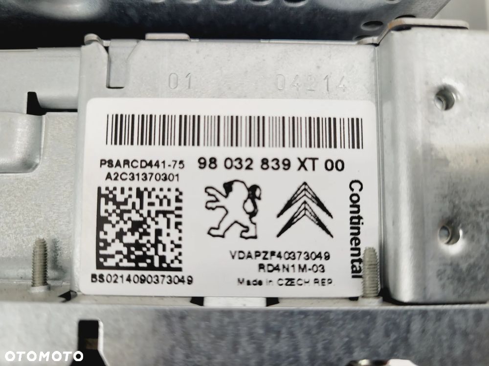 RADIO PEUGEOT PARTNER CITROEN BERLINGO 2008-2018 CZĘŚCI - 6