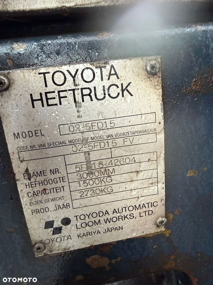 Toyota 5FD15. Linde. Import transport - 13