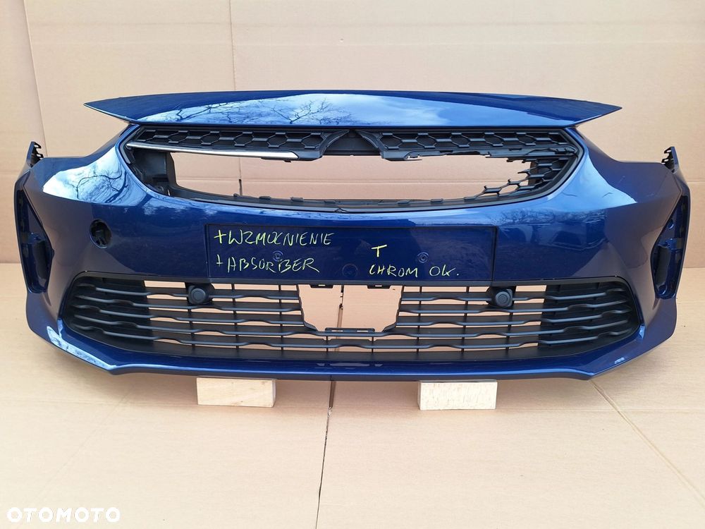 OPEL CORSA F GS LINE GSi 19-23 ZDERZAK PRZÓD PRZEDNI+WZMOCNIENIE+ABSORBER+CHROM ORYG. GM 9830340080 WYSYŁKA 24H - 2