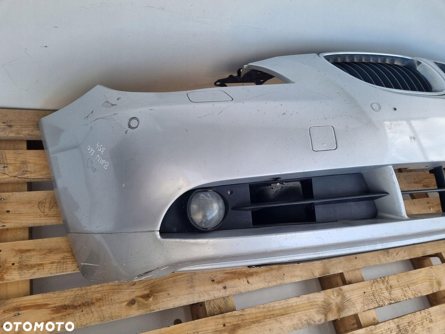 BMW E60 03-07r KOMPLETNY PRZEDNI ZDERZAK przód SREBRNY SPRYSKI PDC 354 - 3