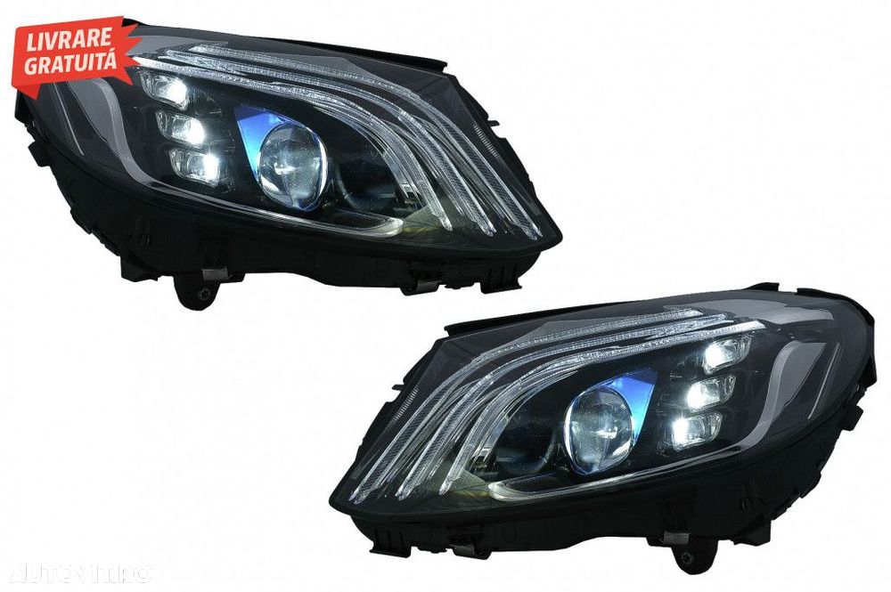 Faruri Full LED Mercedes C-Class W205 S205 (2014-2020) LHD W222 Design - 2