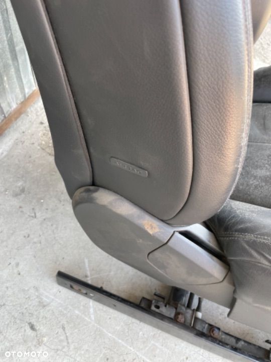 MERCEDES s 221 fotel PRAWY  przedni czarny skórzany grzany poduszka szyna zagłówek - 12