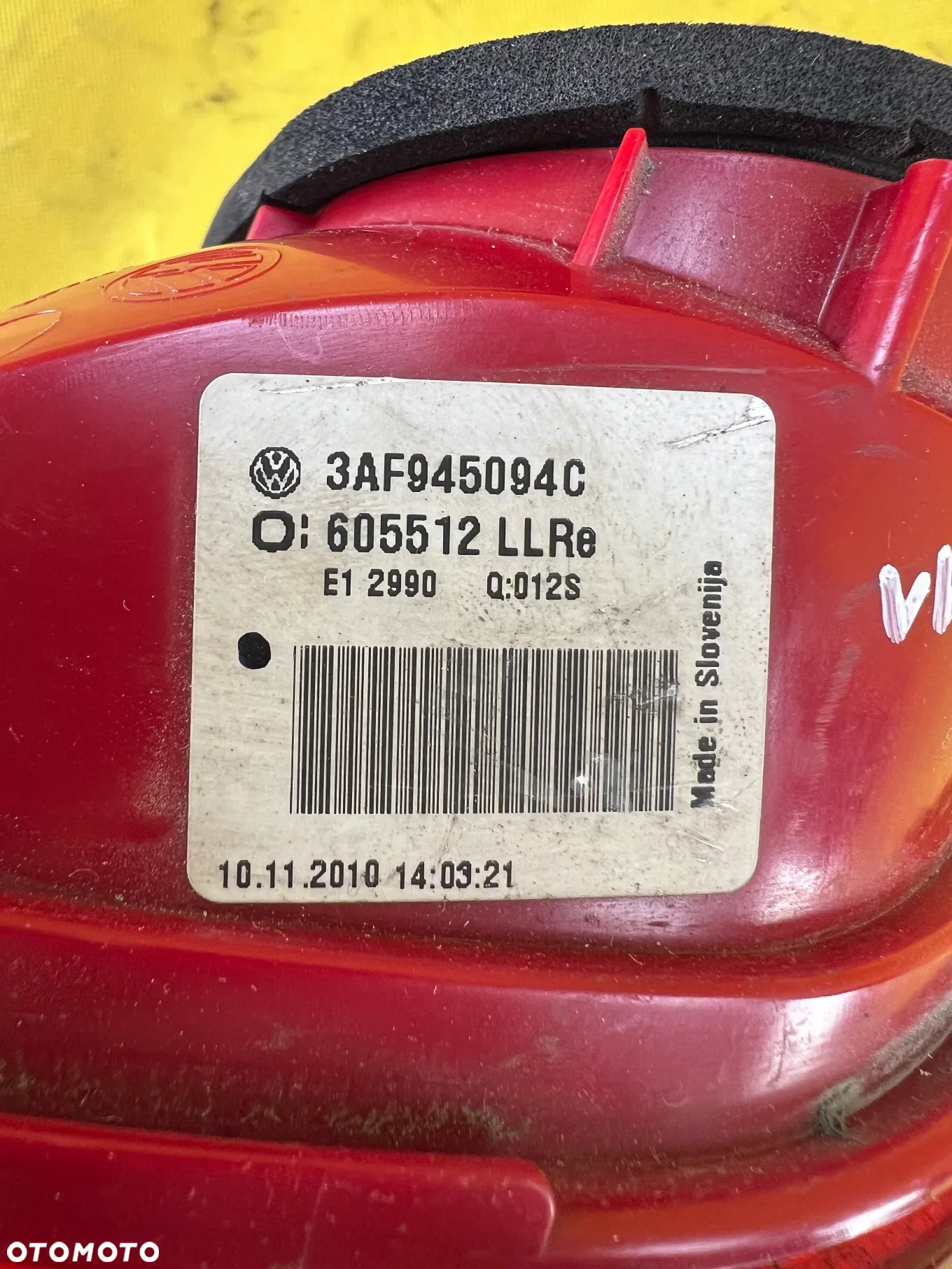 LAMPA PRAWA LEWA W KLAPĘ 3AF945094C 3AF945093L VW PASSAT B7 KOMBI ORYGINAŁ - 8