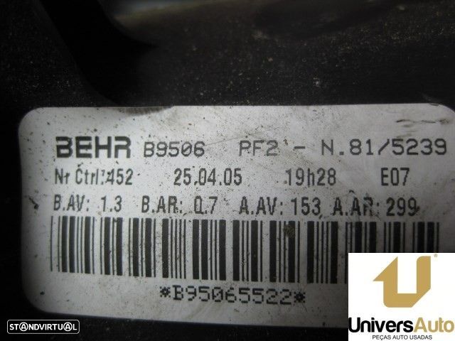 MOTOR SOFAGEM PEUGEOT 307 BREAK 2005 -B9506 - 1