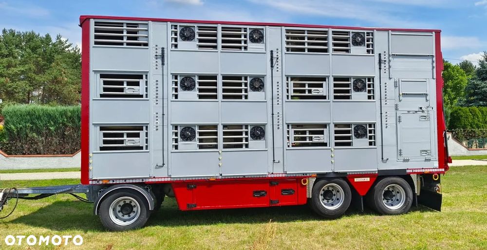 Pezzaioli RBA 32/TRZYOSIOWA PRZYCZEPA-2XBYDŁO,3X TRZODA/HYDRAULICZNIE PODNOSZONY DACH I PODŁOGI / OŚ ŚRODKOWA PODNOSZONA - 3