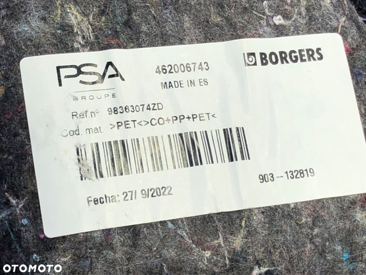 BOCZEK BAGAŻNIKA LEWY - 347.00 PLN - CITROEN C4 III (BA_, BB_, BC_) 2020 - 2022 1.2 PureTech 130 - 8
