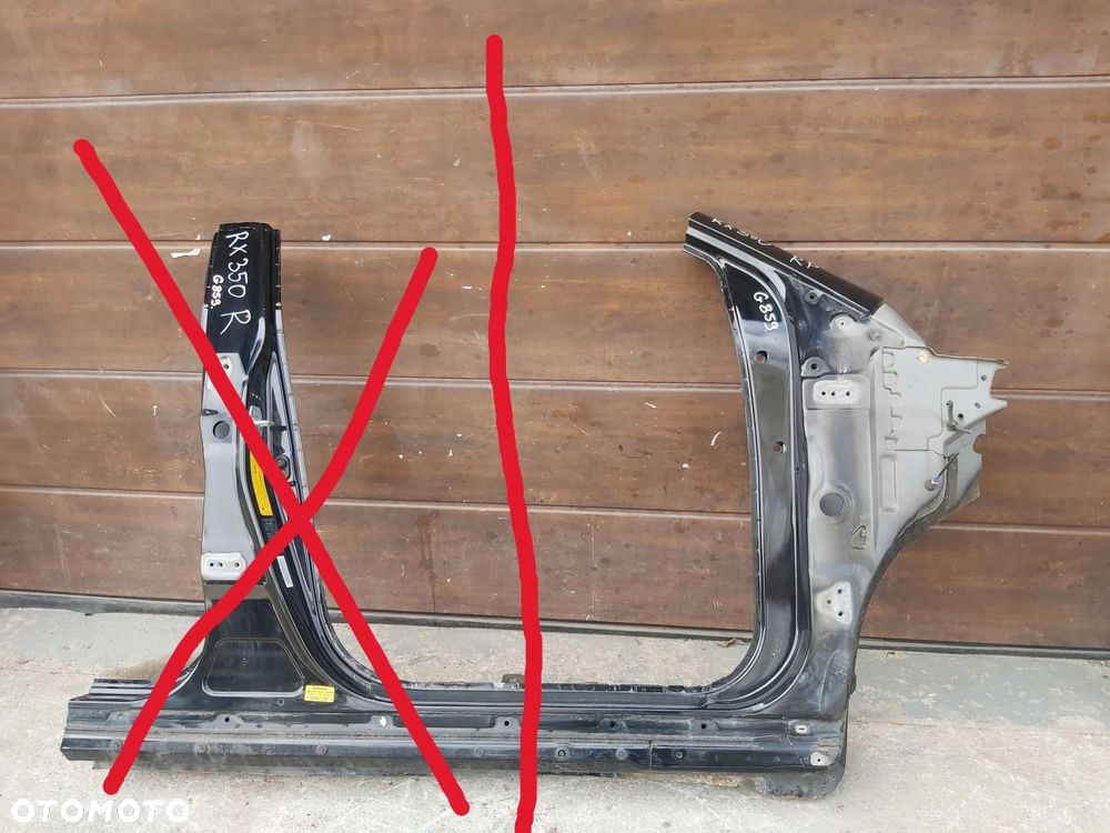 LEXUS RX II 330 350 450 słupek A przedni prawy ćwiartka próg - 2