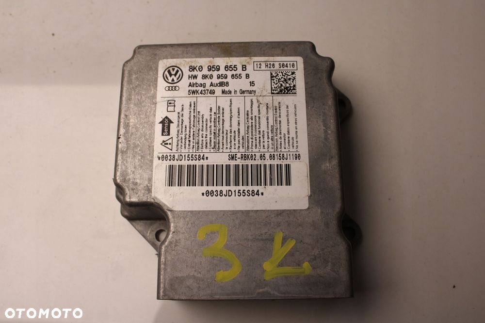 audi a4 b8 07r- moduł sensor poduszek airbag 8k0959655b - 1