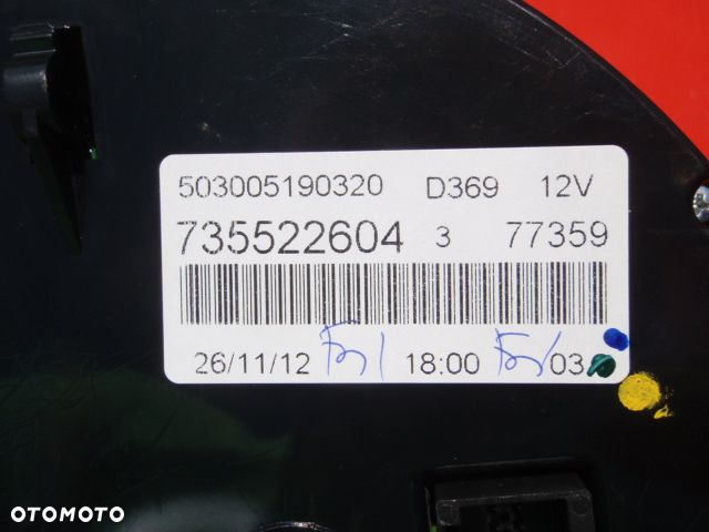 FIAT 500 ABARTH LICZNIK TURBO BAR NOWY  NEW NEU NEV - 5