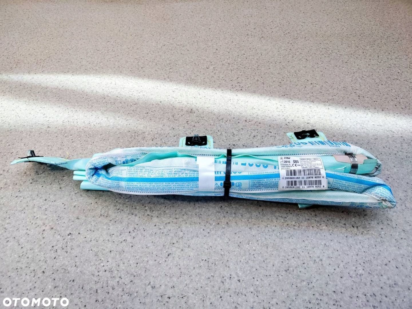KURTYNA DACHOWA PRAWA PODUSZKA AIRBAG 2058601102 MERCEDES W205 C-KLASA - 1