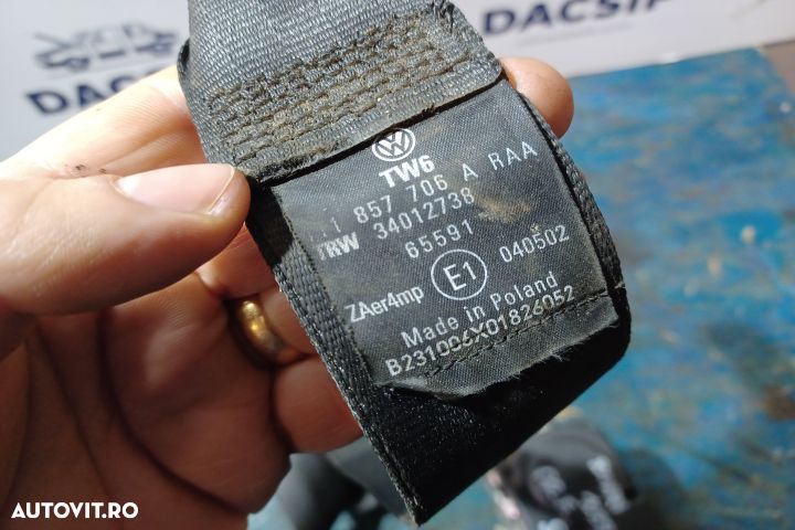 Centura siguranta fata dreapta 857706 34012738 Volkswagen VW Touran 1 - 4