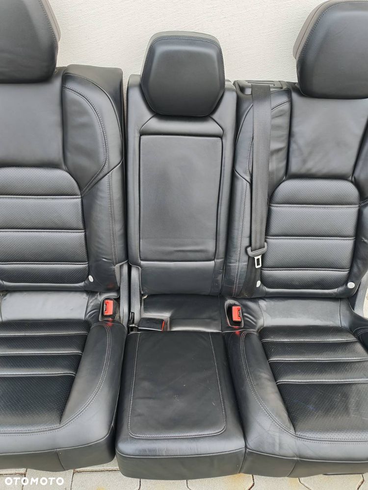 PORSCHE CAYENNE II 10-17R KANAPA FOTELE TYLNE SKORA ANTRACYT CZARNA - 4