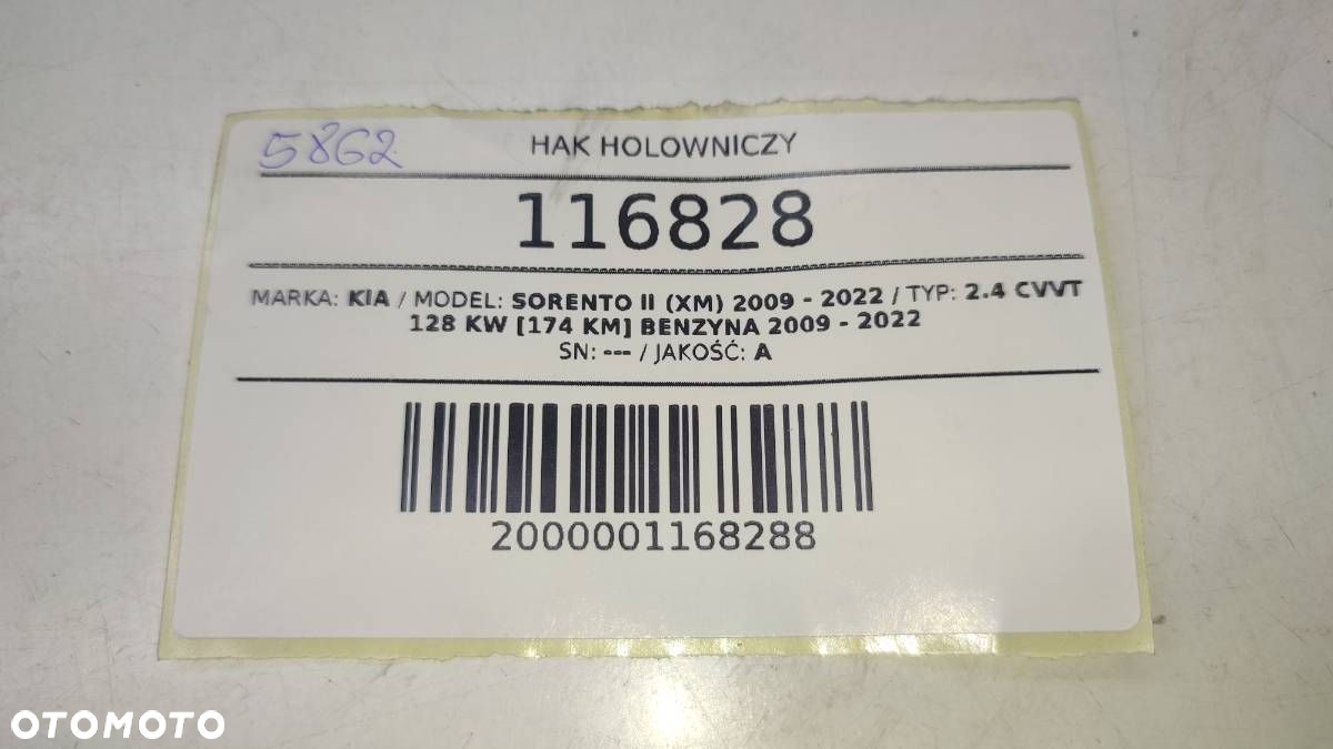 HAK HOLOWNICZY BELKA KULKA KIA SORENTO II 2010 - 9