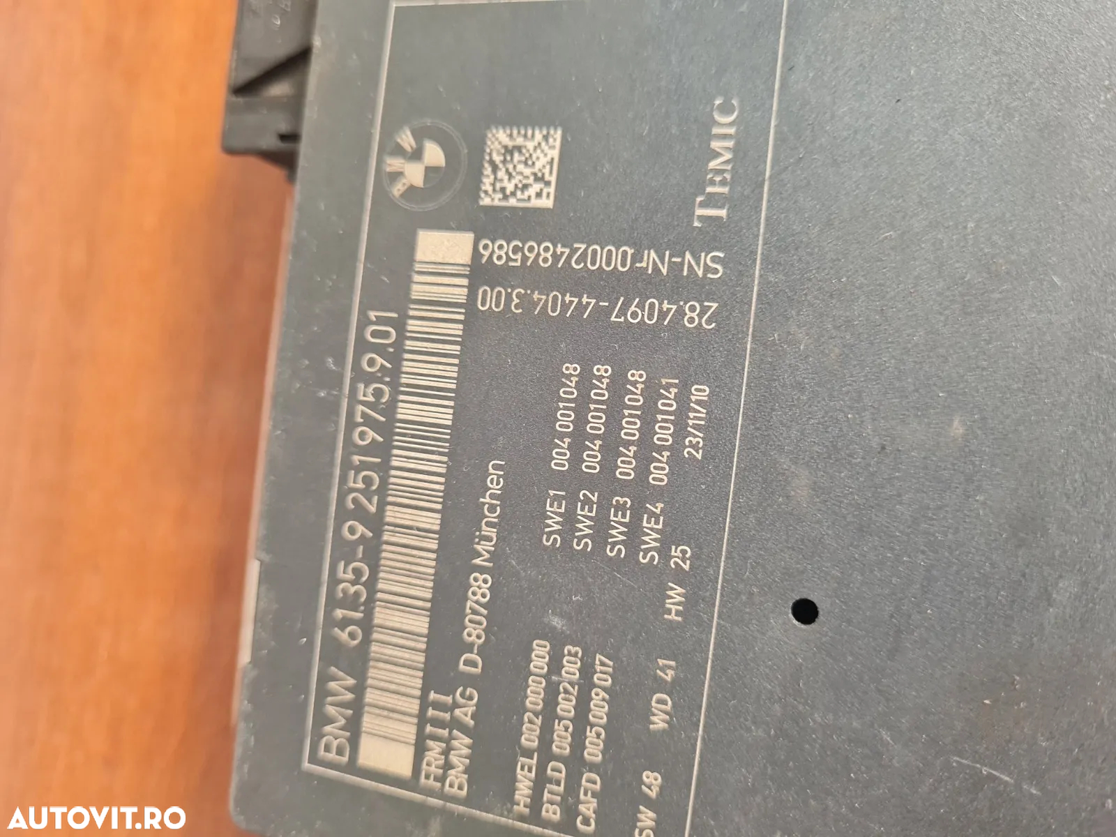 Modul FRM 3 III Bmw Cod  F10 F11 F07 F01 F02 An 2010-2011-2012-2013-2014-2015-2016-2017 - Dezmembra - 6