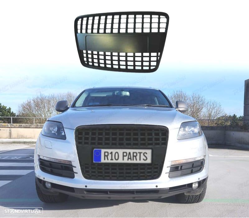 GRELHA FRONTAL SEM SÍMBOLO AUDI Q7 05-09 PRETA - 1