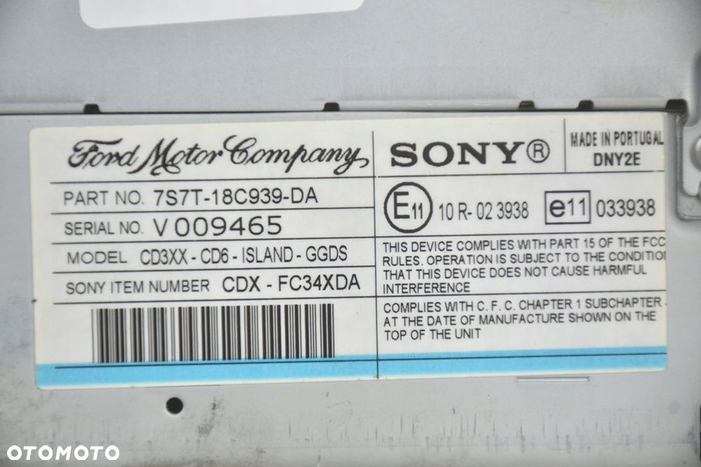 radio nawigacja ford mondeo s-max 7s7t-18c939-da - 4