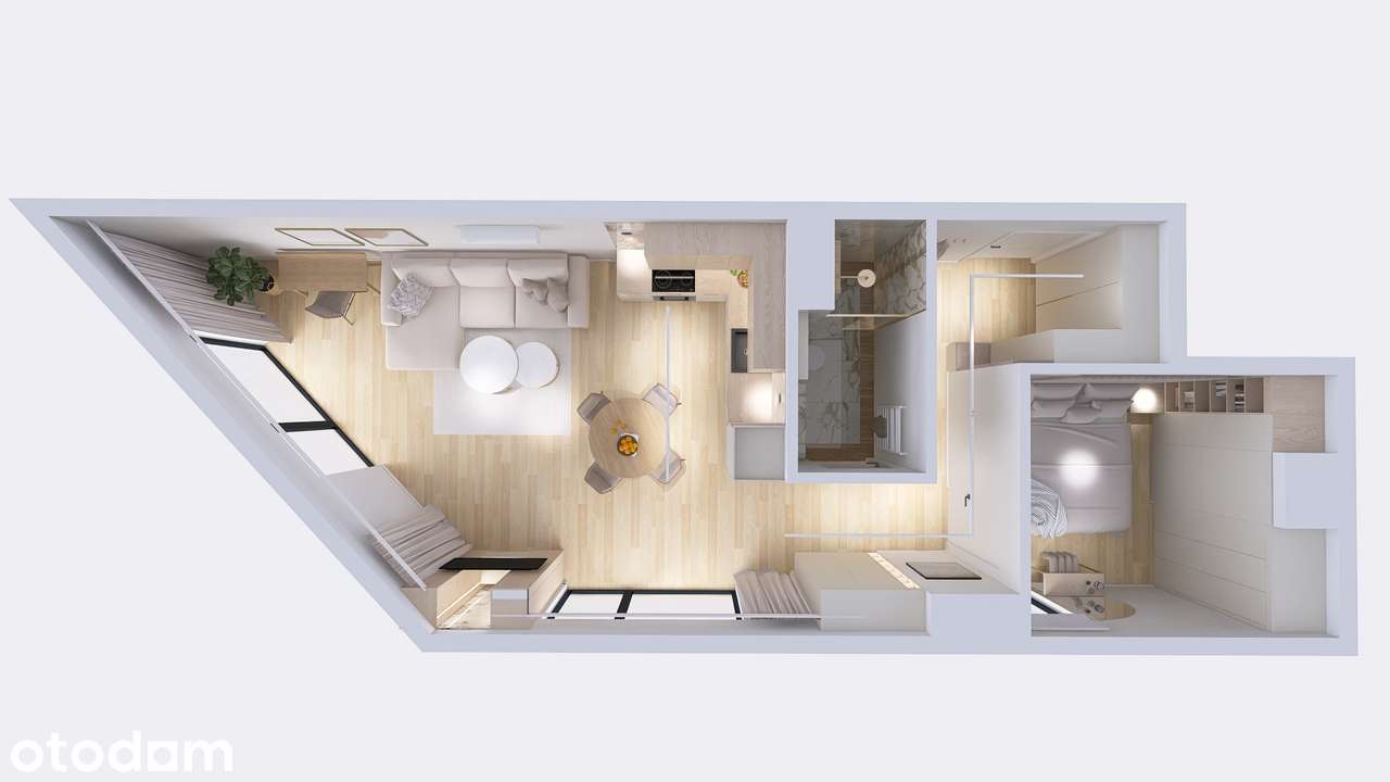 Gotowy do zamieszkania, nowy apartament z dużym tarasem,centrum Gliwic