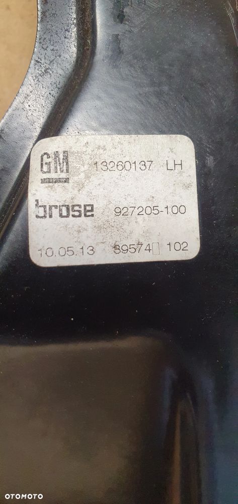 Mechanizm podnośnik szyby lewy przód przedni lewy Opel Zafira C 13260137 20951581 - 8