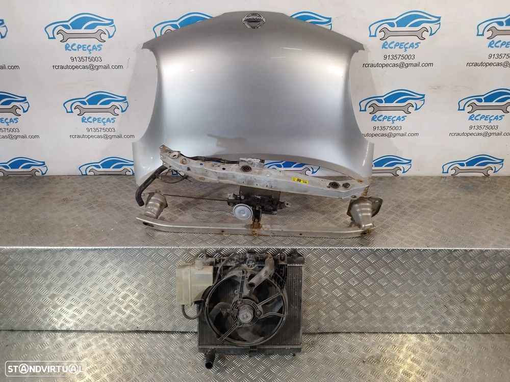 FRENTE COMPLETA NISSAN MICRA 3 III MK3 K12 CAPOT PARACHOQUES GUARDA-LAMAS ÓTICAS FRENTE FIBRA RADIADOR VENTILADOR REFORÇO - 6