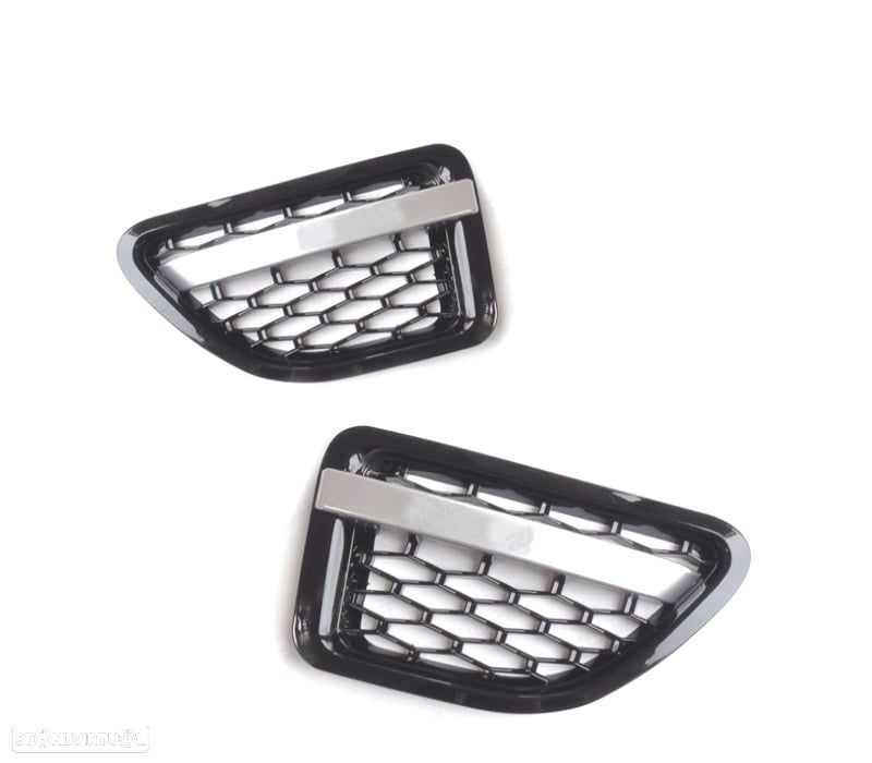 GRELHAS LATERAIS RANGE ROVER SPORT 06-09 LOOK AUTOBIOGRAPHY PIANO BLACK EDITION - 1
