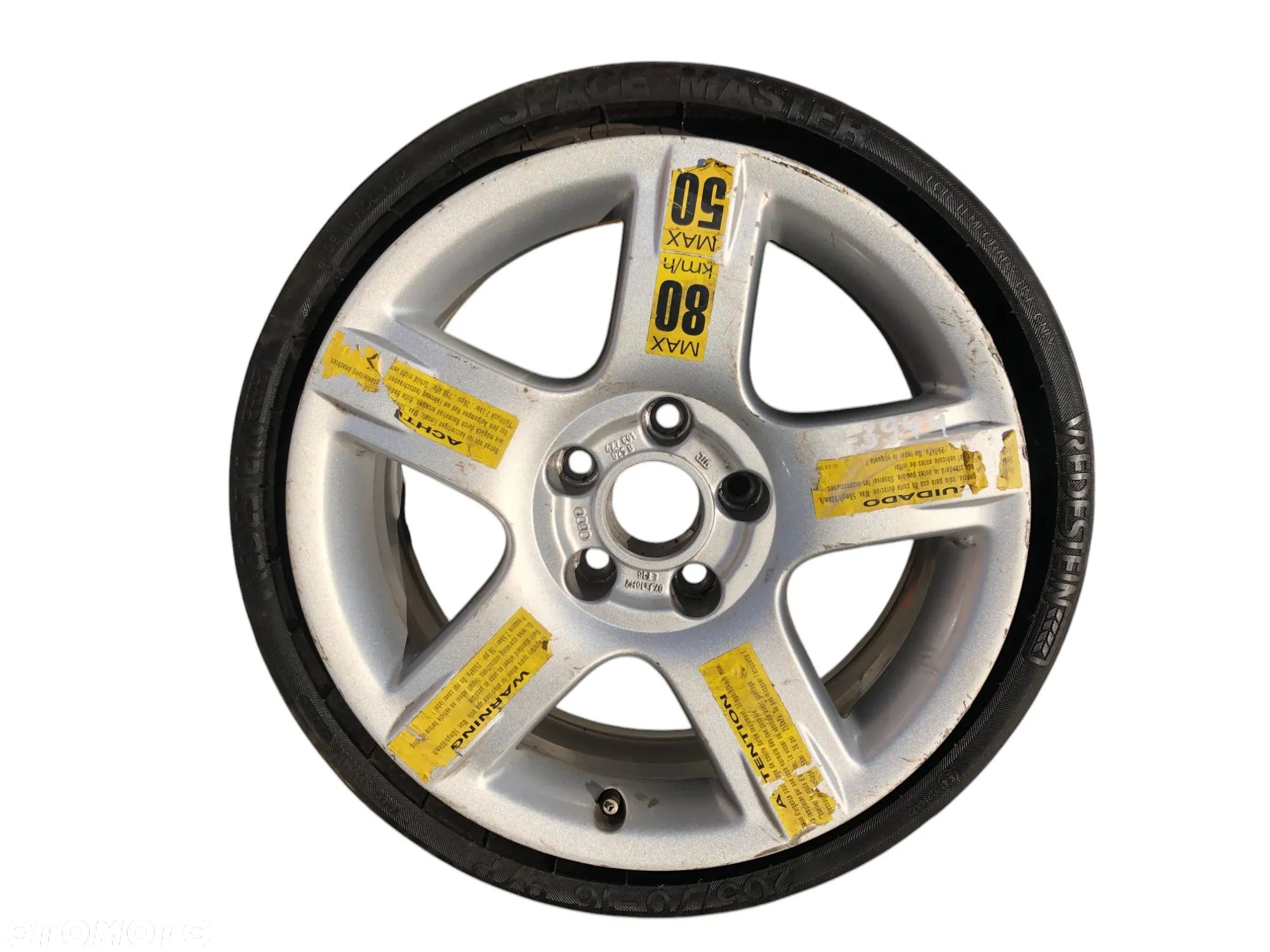 Koło Zapasowe Dojazdowe 205/70 R16 5x112 57,1 MM ET 16 Audi A6 C5 Vw Golf V - Gwarancja Wysyłka - 1