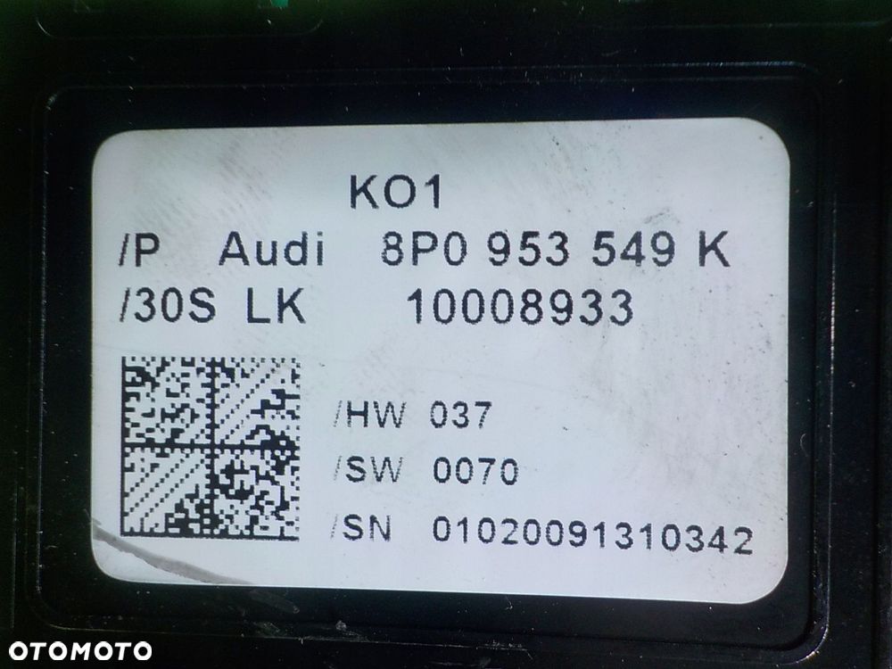 AUDI A3 8P LIFT S-LINE 1.4 09r stacyjka z kluczykiem kolumna kierownicza - 8