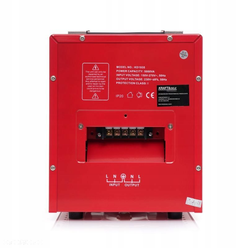 STABILIZATOR NAPIĘCIA PRĄDU AVR 5000VA 230V AGREGAT KRAFT KD1935 BENZYNA - 6