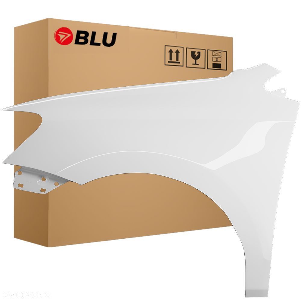 BLU Błotnik VW POLO 6R V 5 LC9A lewy biały 09-17 przód ocynk PureWeiss - 1