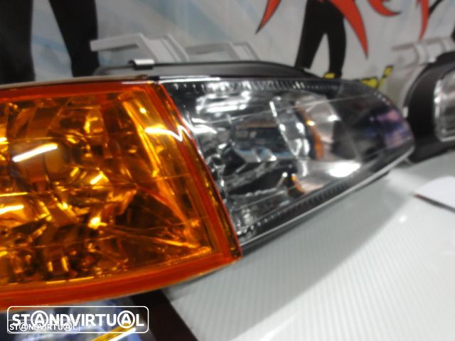 Farois frontais Honda civic 92-95 4 portas EG8, EG9, EH8, EH9 euro look  Fundo + piscas frontais - 5