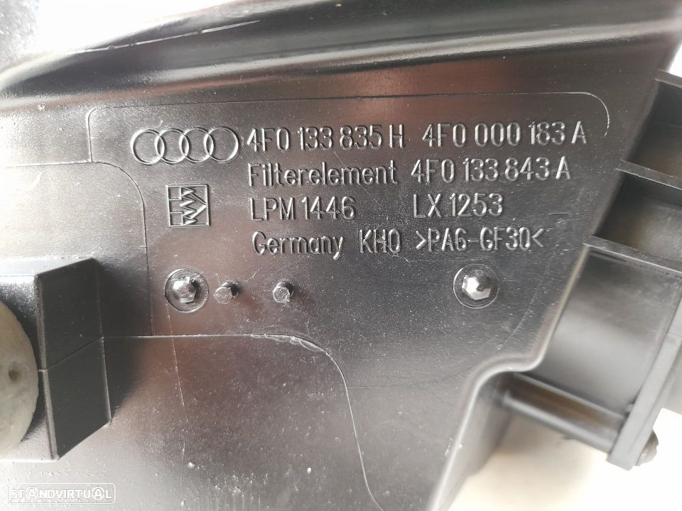 CAIXA FILTRO AR MEDIDOR MASSA AR ORIGINAL 4F0133835H AUDI A6 C6 2.0 TDI - 5