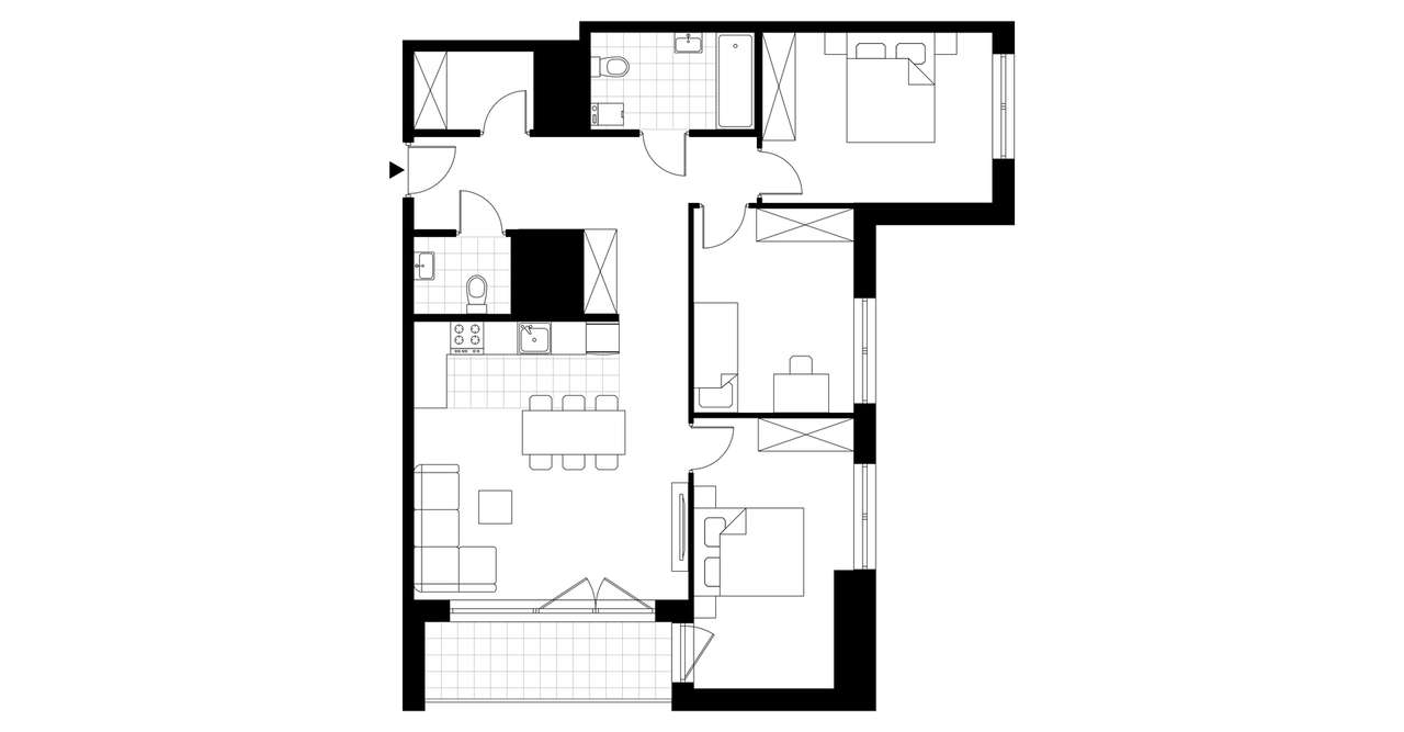 4-pokojowe mieszkanie 88m2 + loggia Bezpośrednio - Pełny obrazek: 4/24