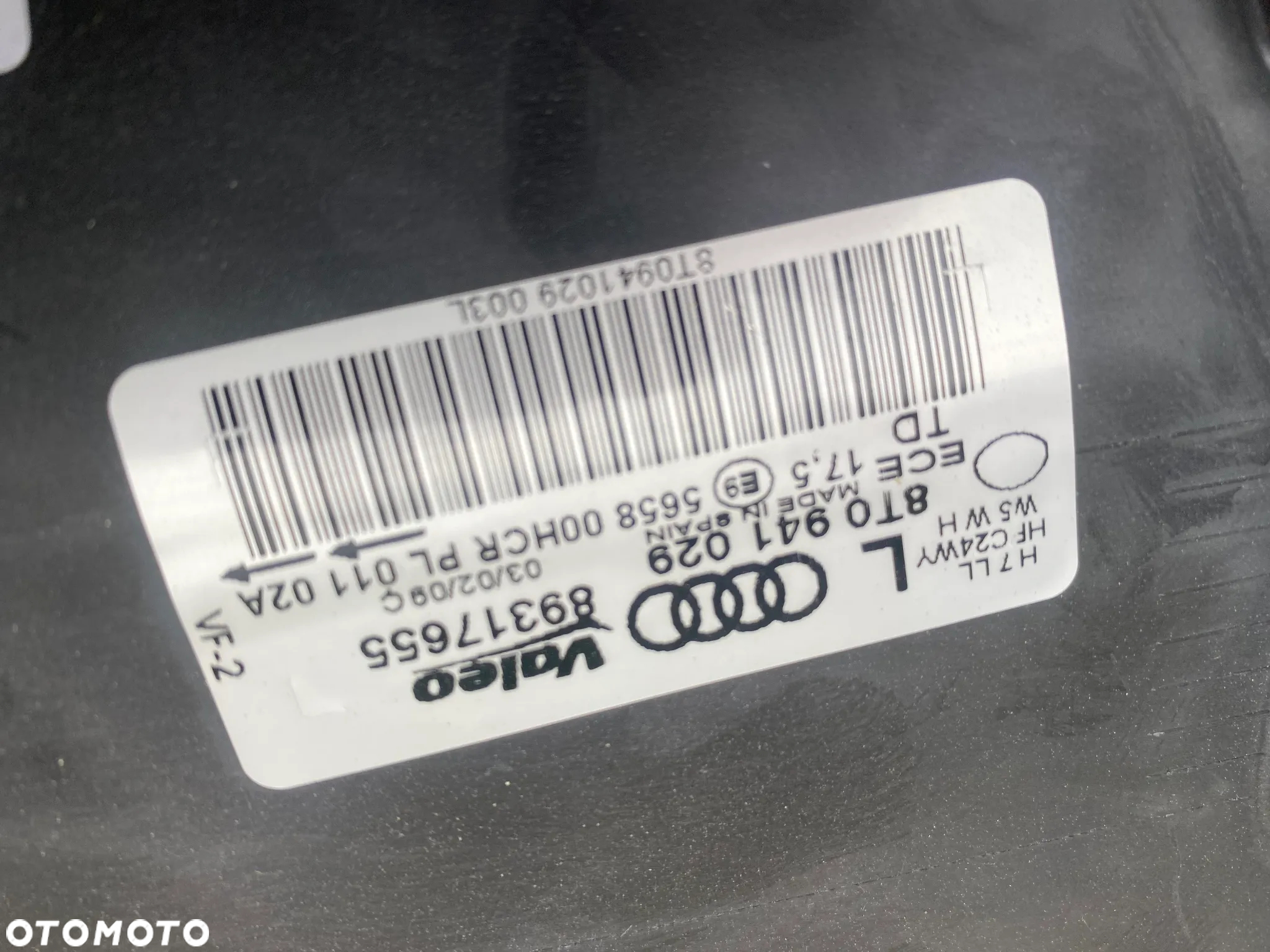 lampa Audi A5 przed liftem zwykła lewa eu cała - 4