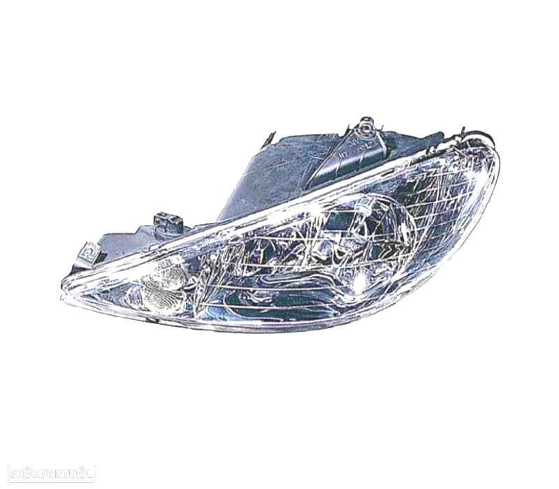 FAROL ESQ OPTICAS PEUGEOT 206 98-09 H7+H7 - 1
