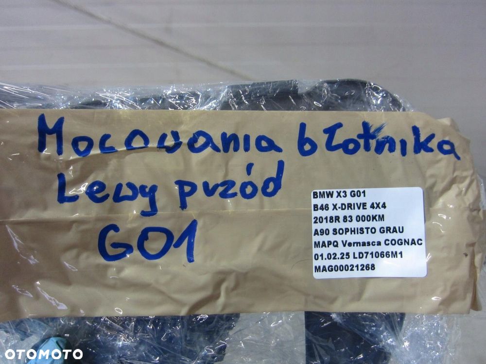 BMW X3 G01 G02 MOCOWANIE BŁOTNIKA LEWA STRONA 7475803 7475801 41357475803 - 10