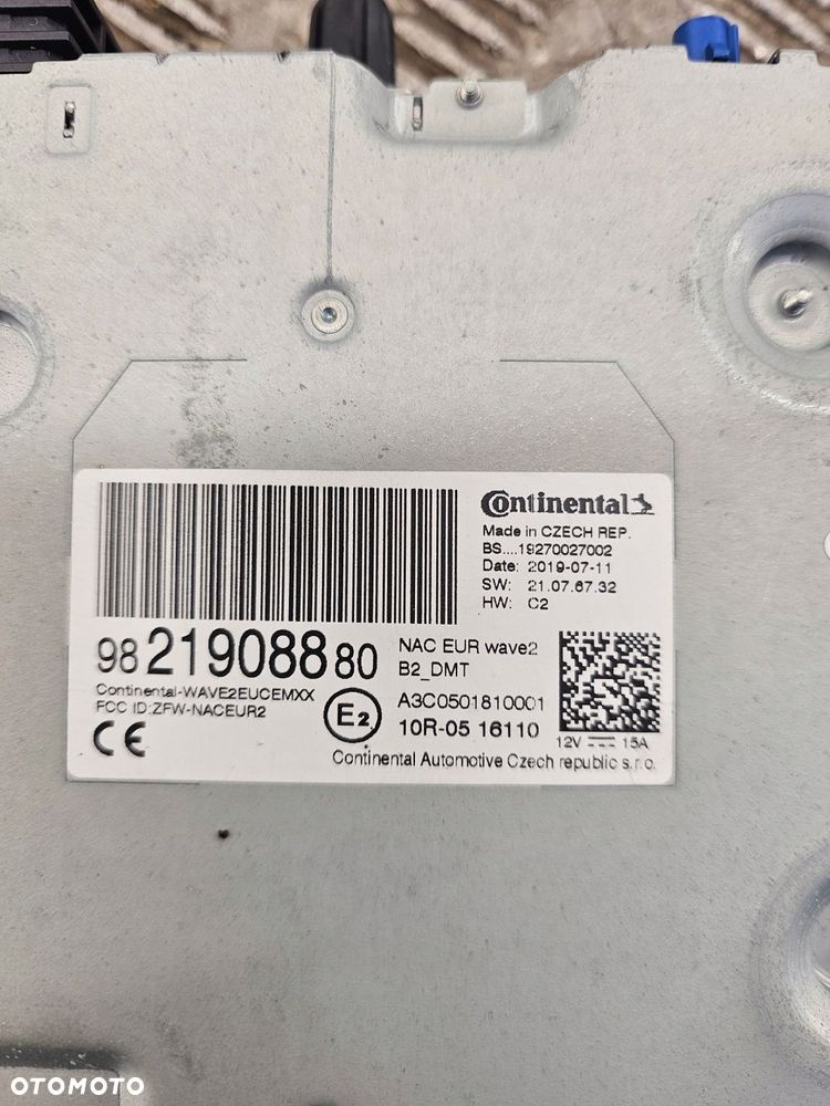 peugeot 308 t9 lift 19r moduł radio nawigacja 9821908880 - 7