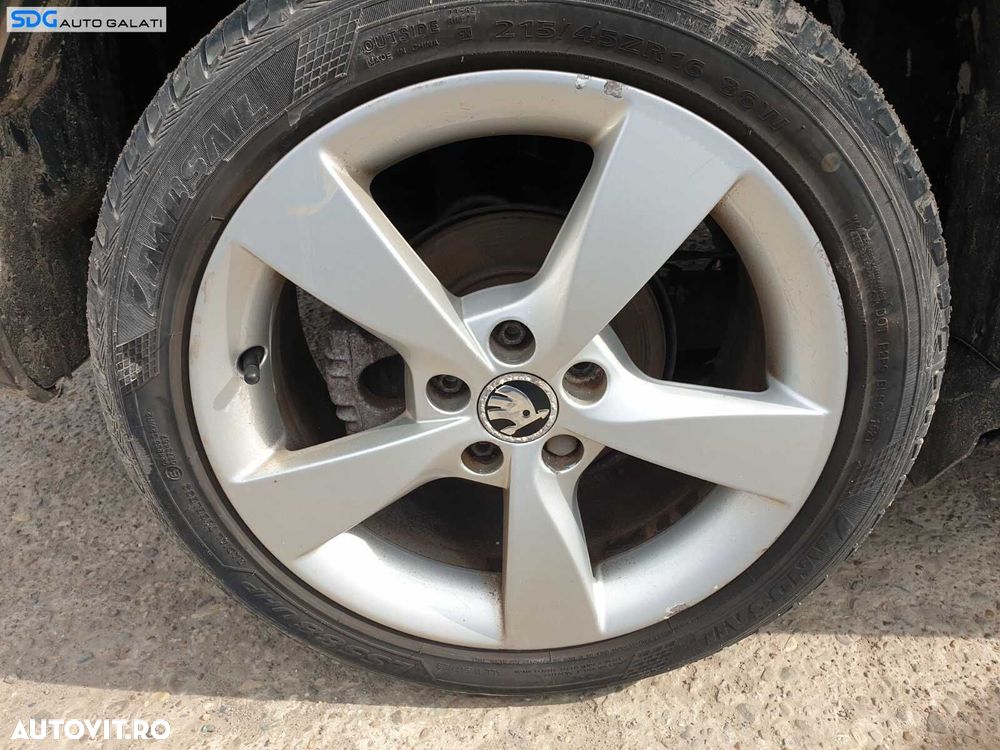 Set 4 Jante Roti Aliaj 5x100 215 45 16 R16 Anvelope Vara Dot 2021 Skoda Roomster 2006 - 2015 - 10