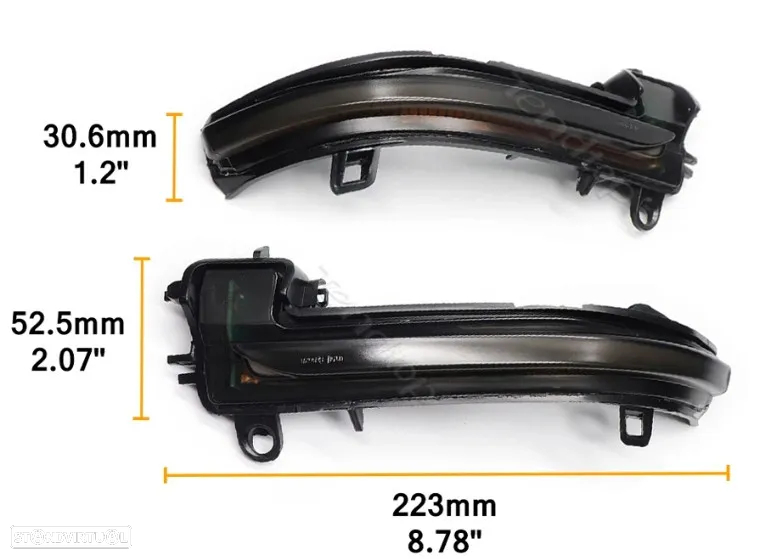 Capas retrovisor preto piano e piscas BMW F39 F40 F45 F48 F52 G29 Toyota Supra - 9