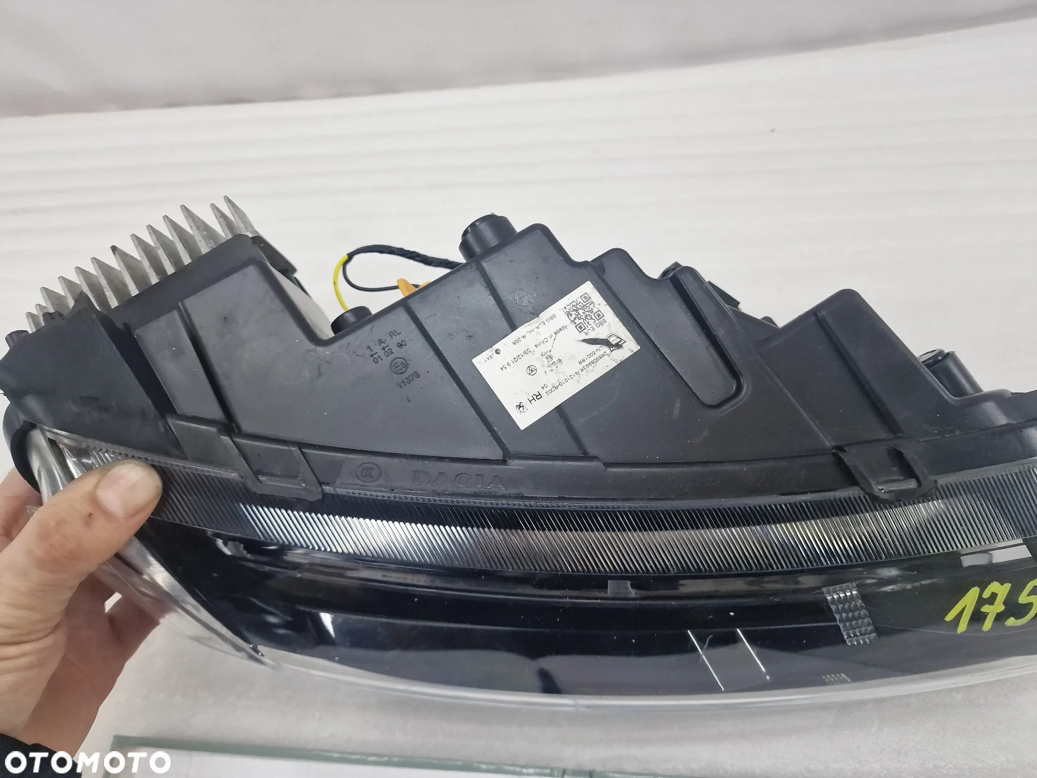 DACIA SPRING 20- PRAWA LAMPA PRZEDNIA PRZÓD FULL LED / LED / DRL , NR 266008993R , NR AUKCJI H175 - 8