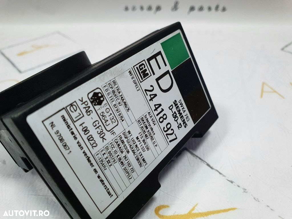 Imobilizator  OPEL ASTRA G Estate F35_, T98 1998 - 2009 1.6 16V X 16 XEL, Z 16 XE  24418927 - 3