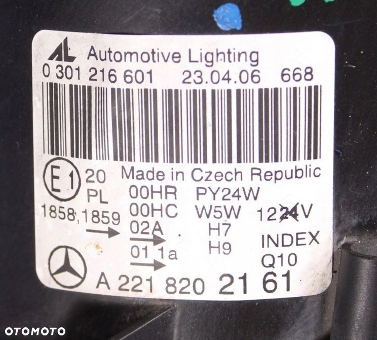 REFLEKTOR LEWY LAMPA LEWA MERCEDES W221 SOCZEWKA - 5