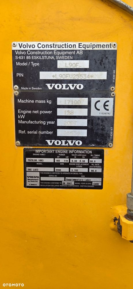 Volvo <<Volvo L90F, tylko 9400Mtg oryginał! Serwis Volvo Niemcy! Waga! sprowadzona>> - 14
