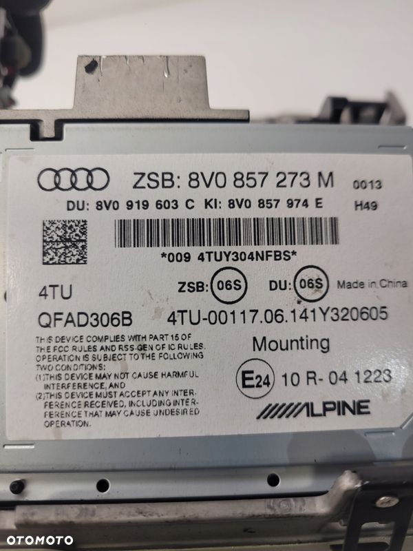 WYŚWIETLACZ MONITOR WINDA AUDI A3 8V 8V0857273M - 5